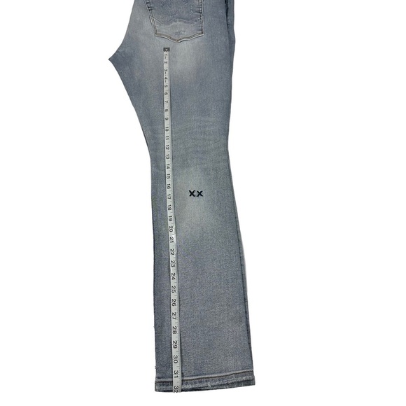 Cult of Individuality Punk Super Skinny Men Light Wash Jean Sz 40x32 Drip Ripped - Picture 13 of 16